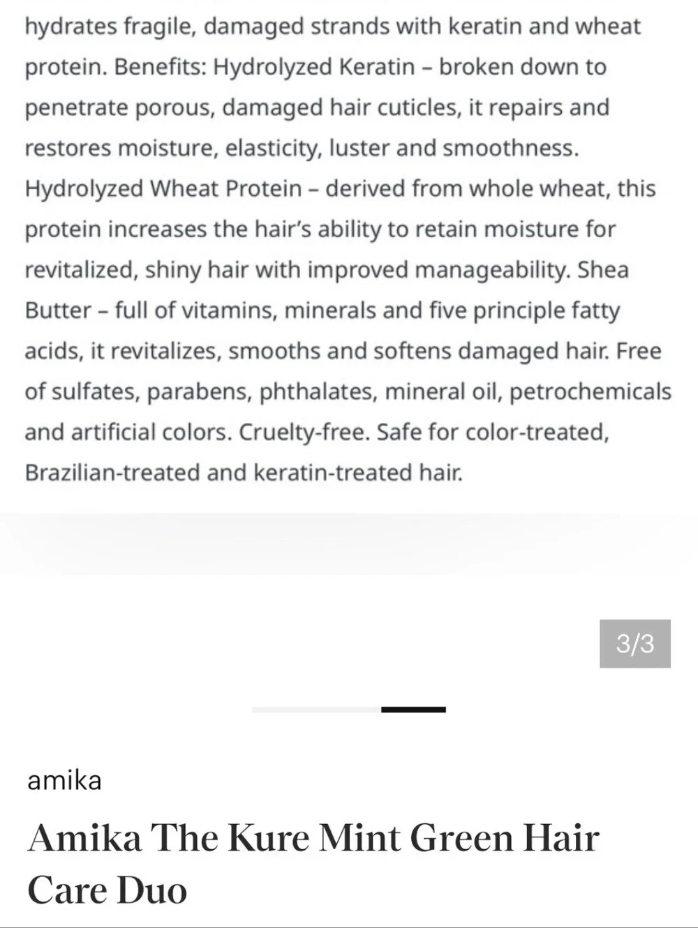 amika Mint Green The Kure Bond Repair Shampoo & Conditioner Duo